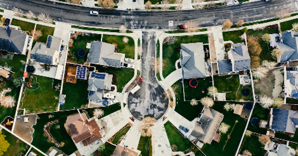 Aerial View of House Village