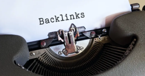 Backlinks Gray Typewriter with White Paper