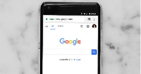 Google search on a smartphone