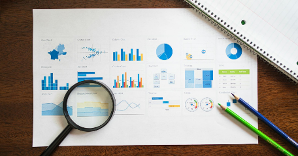 Overhead Shot of a Paper with Graphs and Charts