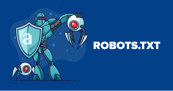 Robots.txt on blue background