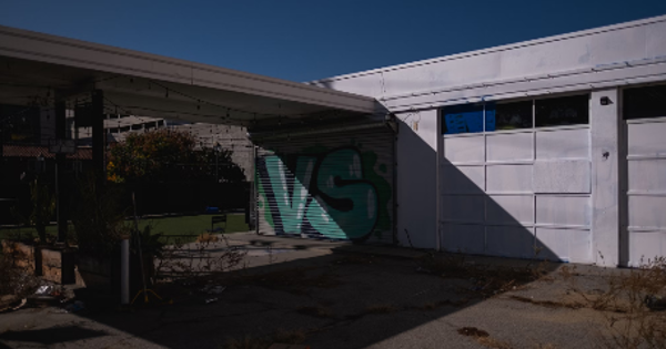 white and blue concrete building